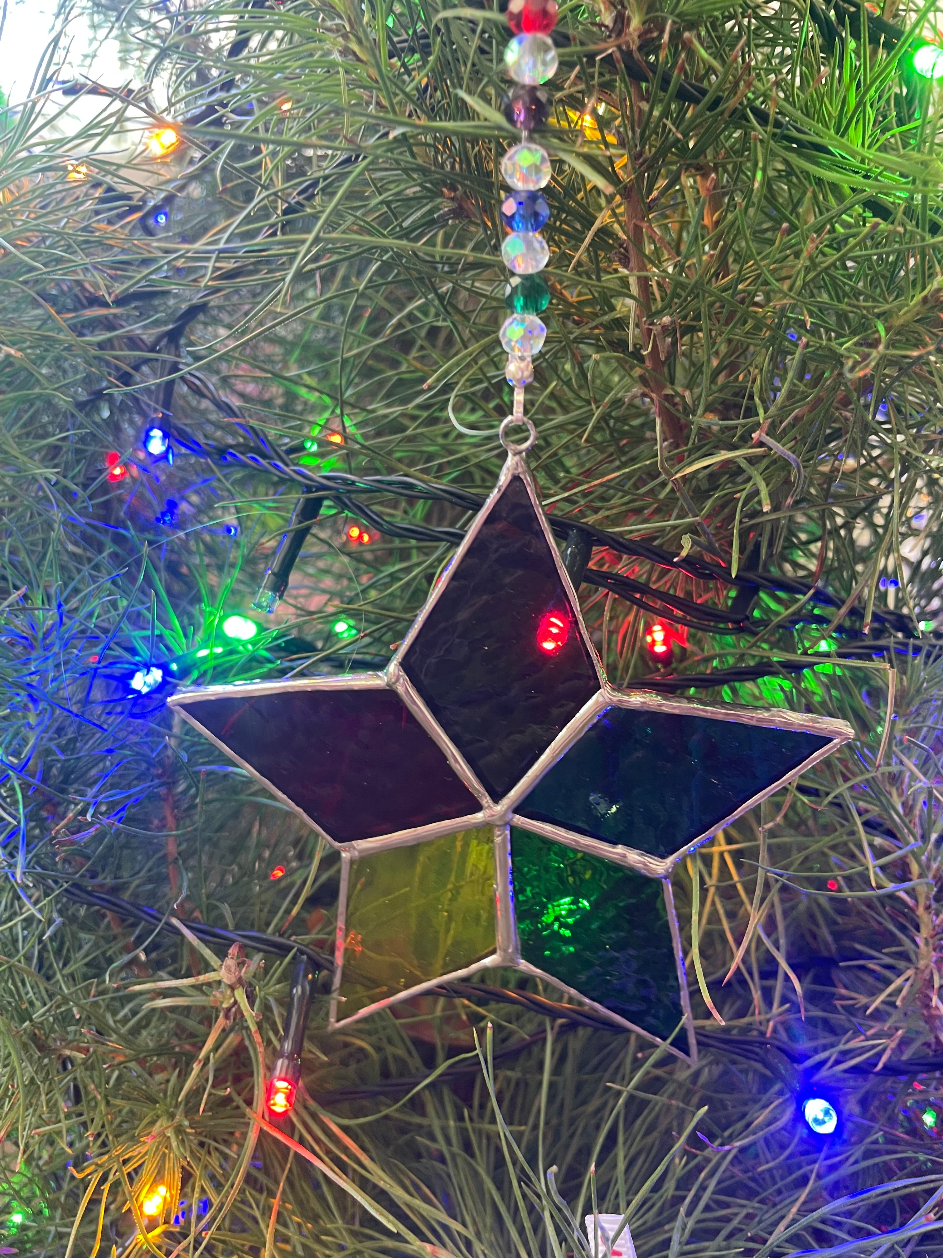 Rainbow Star Ornament
