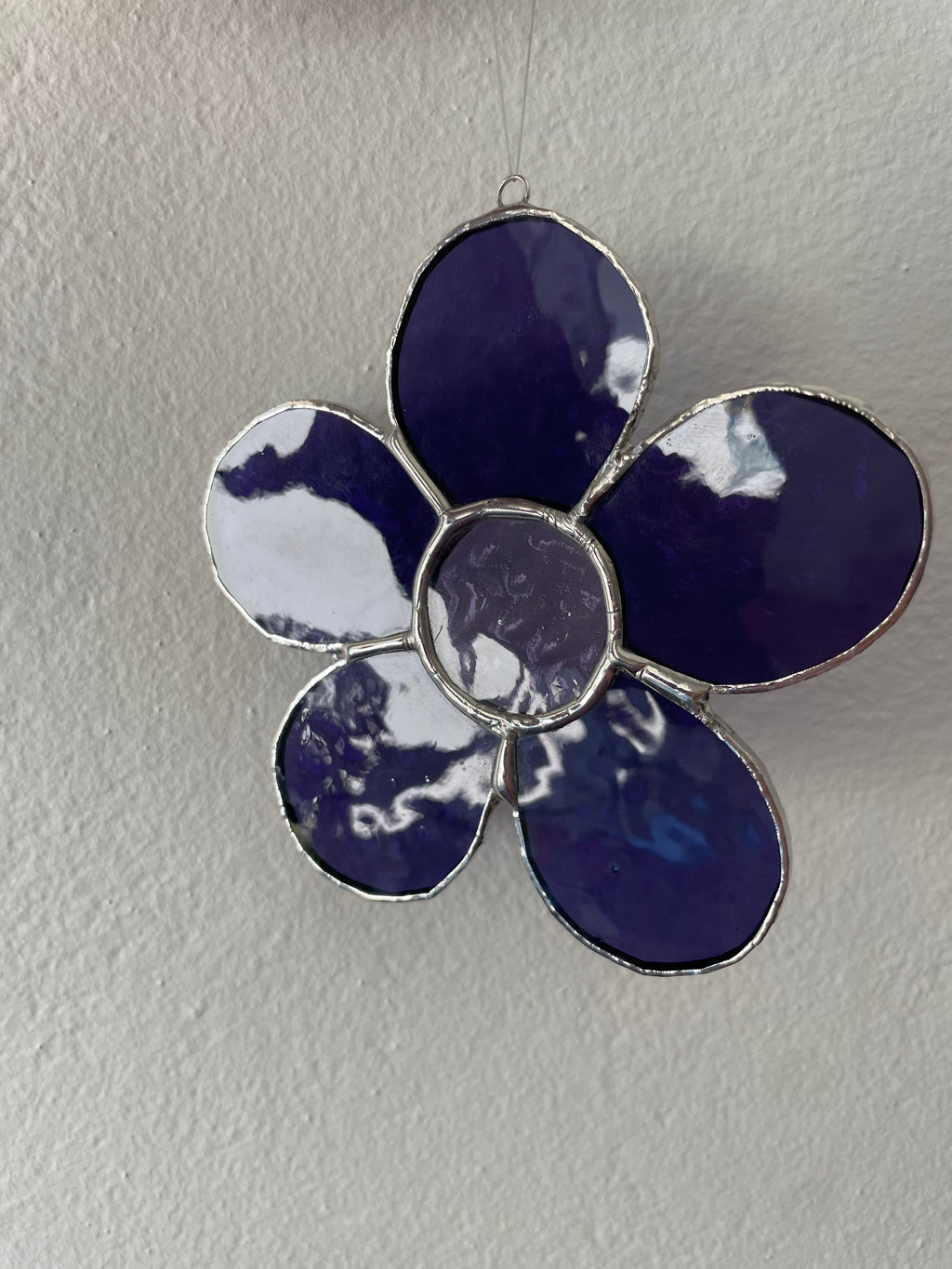 Dark Purple Flower Suncatcher