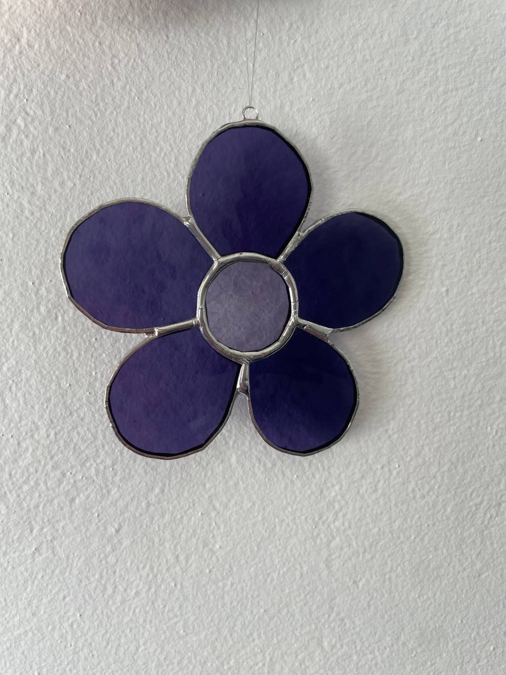 Dark Purple Flower Suncatcher