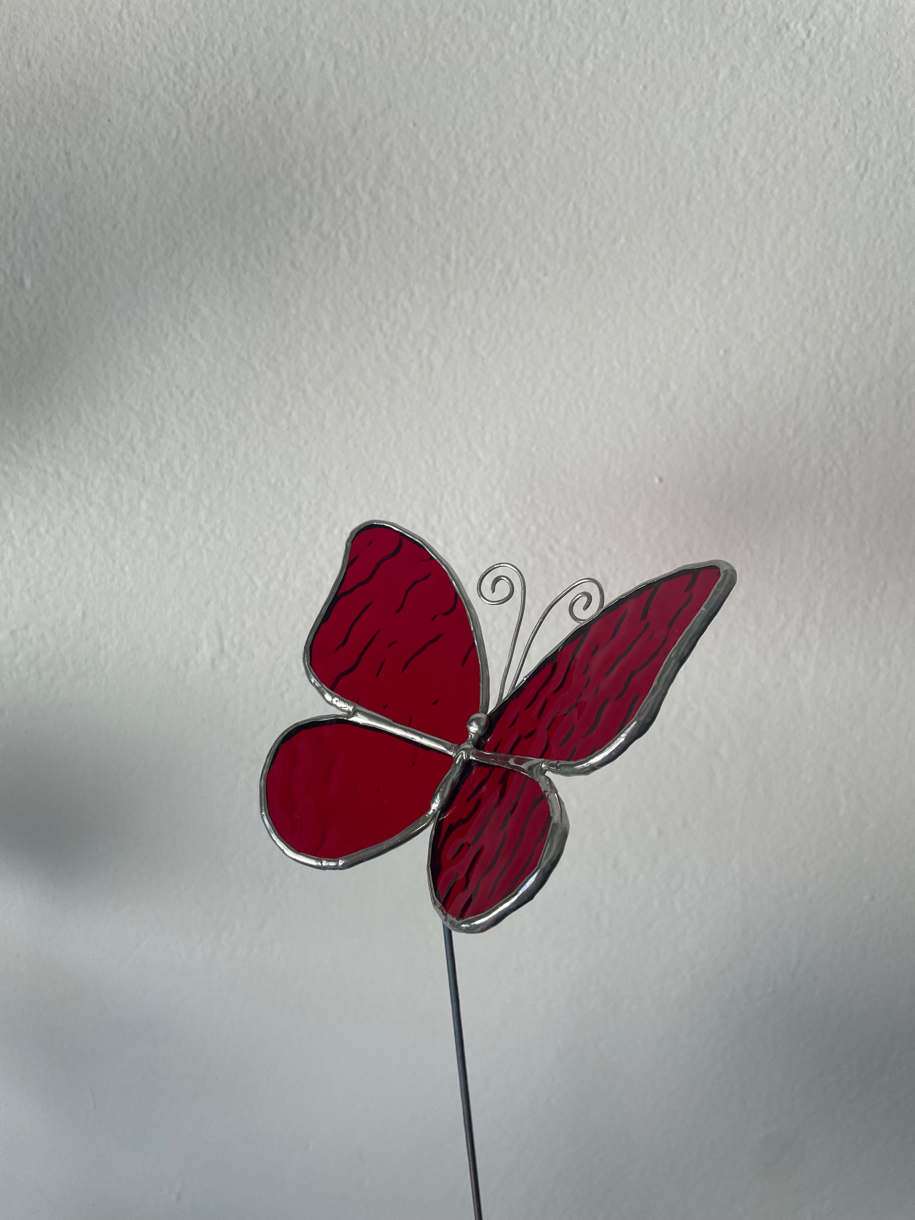Butterfly Plant Stake - Red