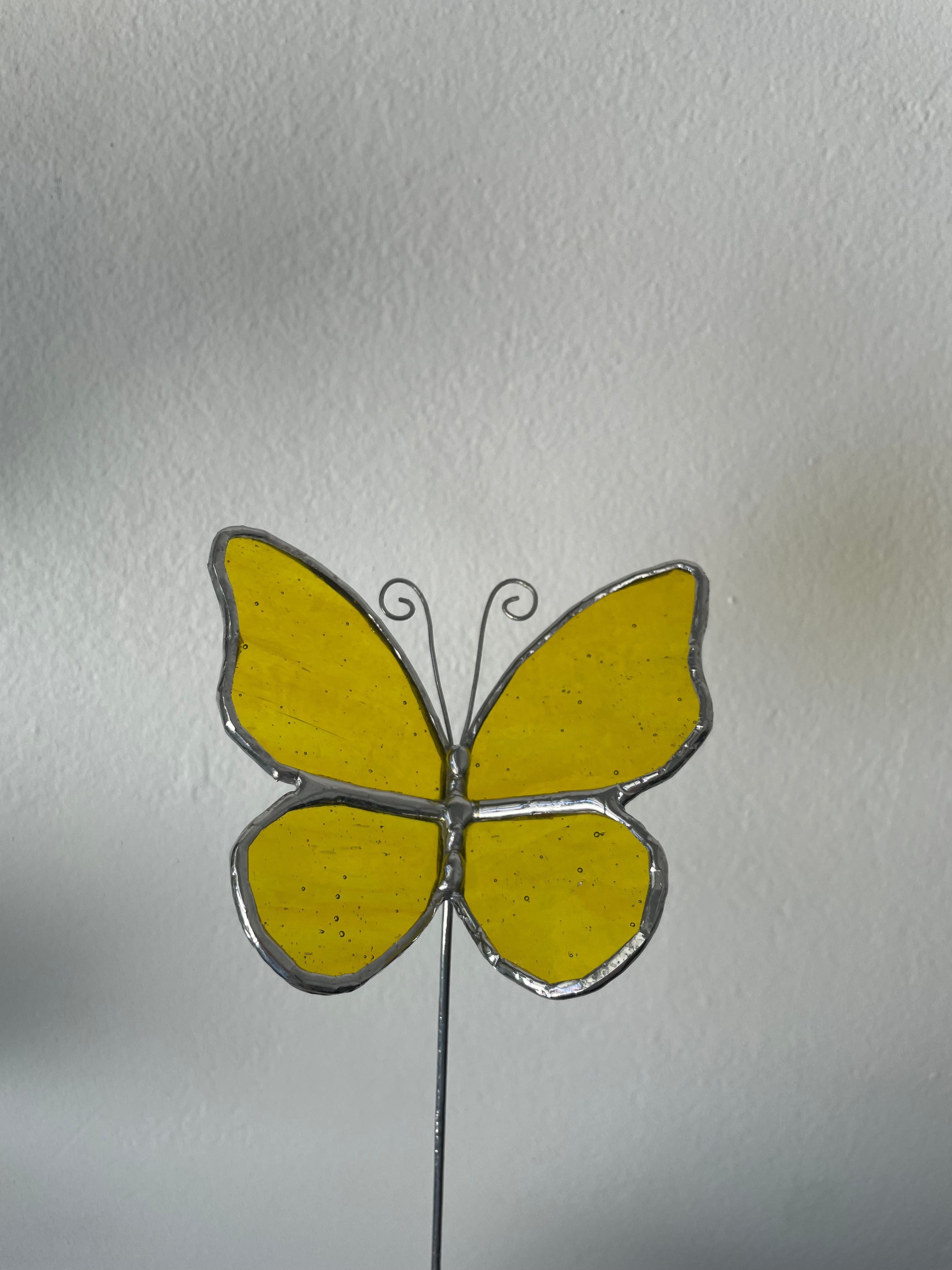 Butterfly Plant Stake - Yellow