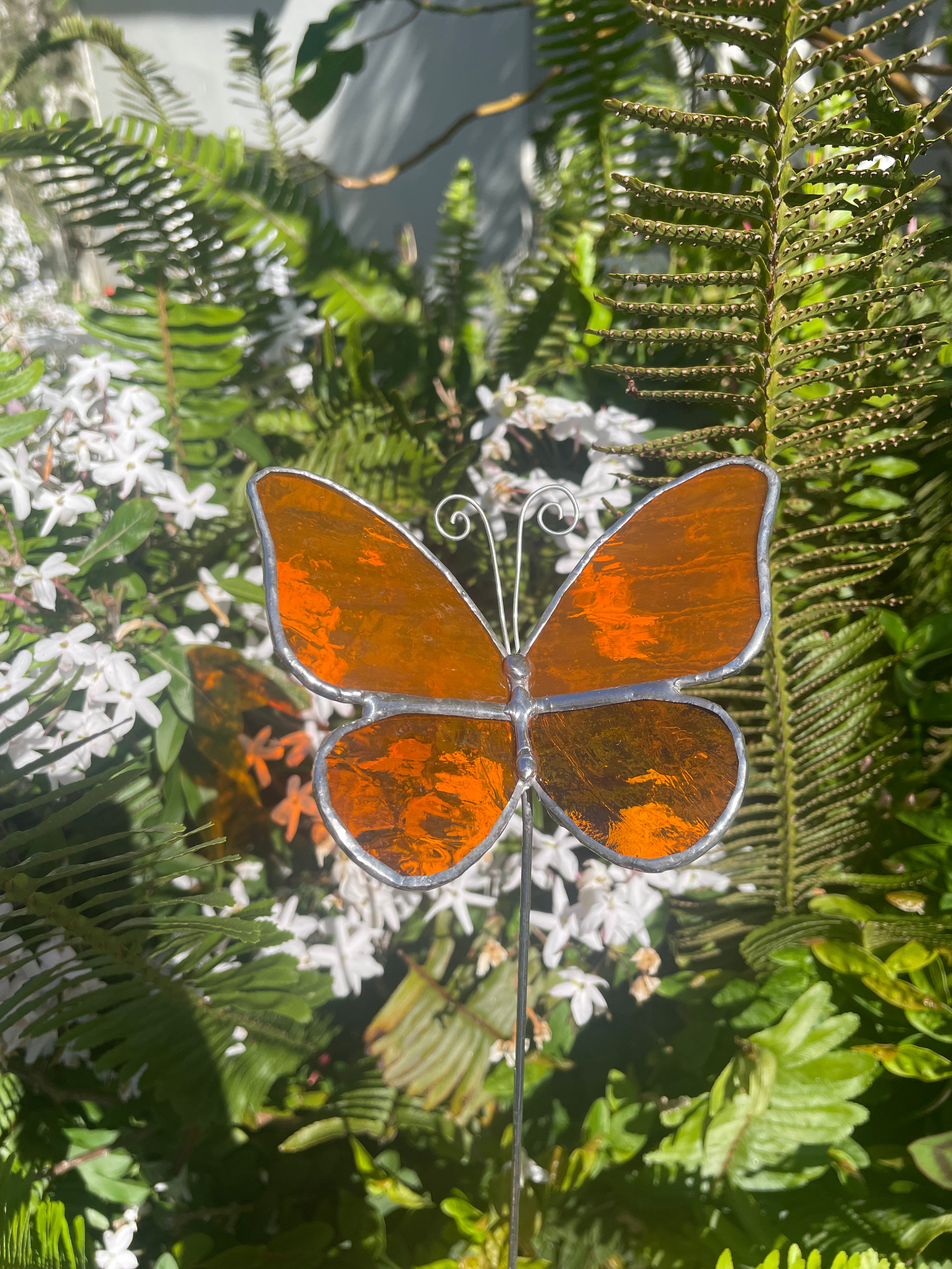 Butterfly Plant Stake - Orange