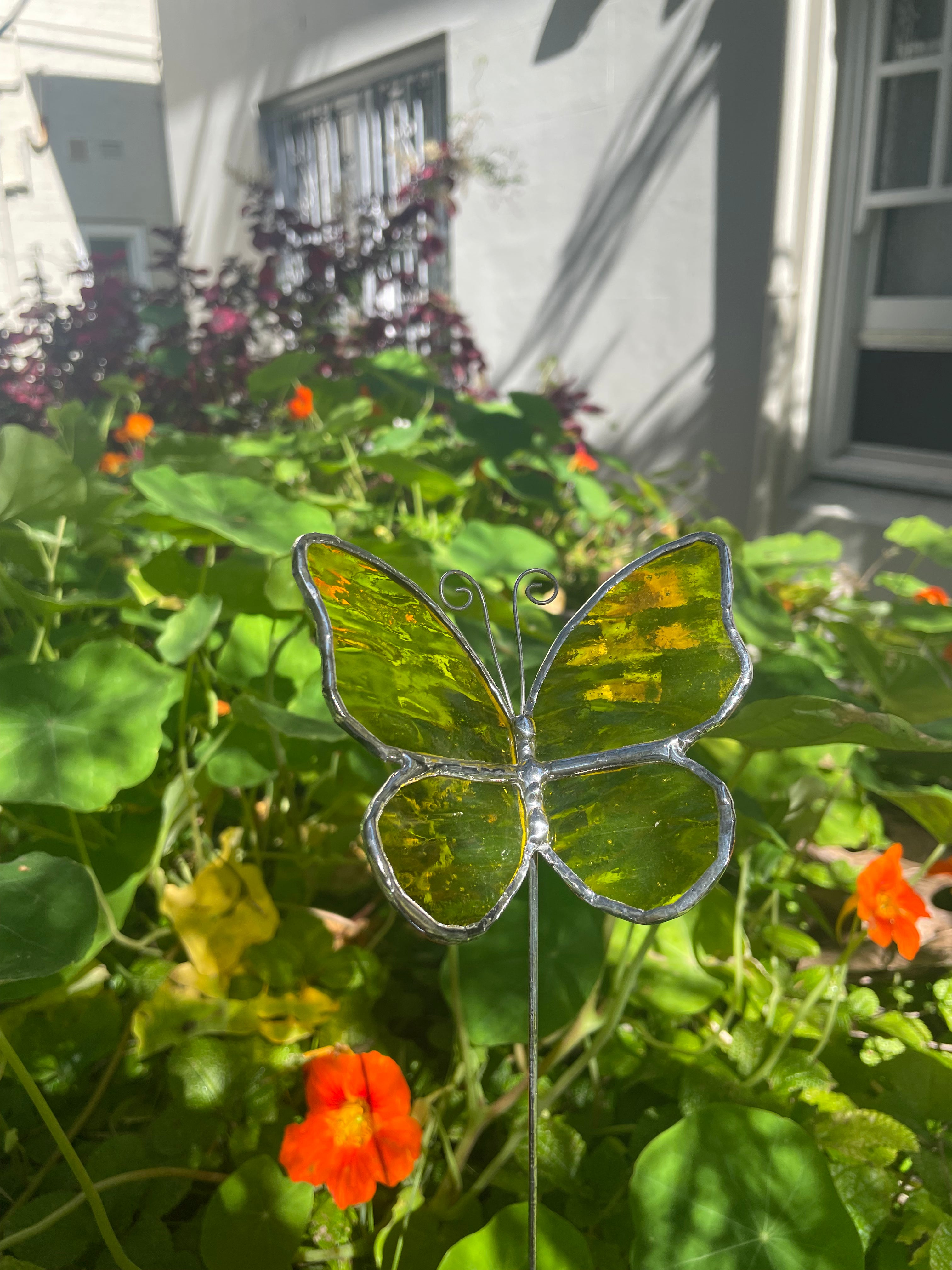 Butterfly Plant Stake - Yellow