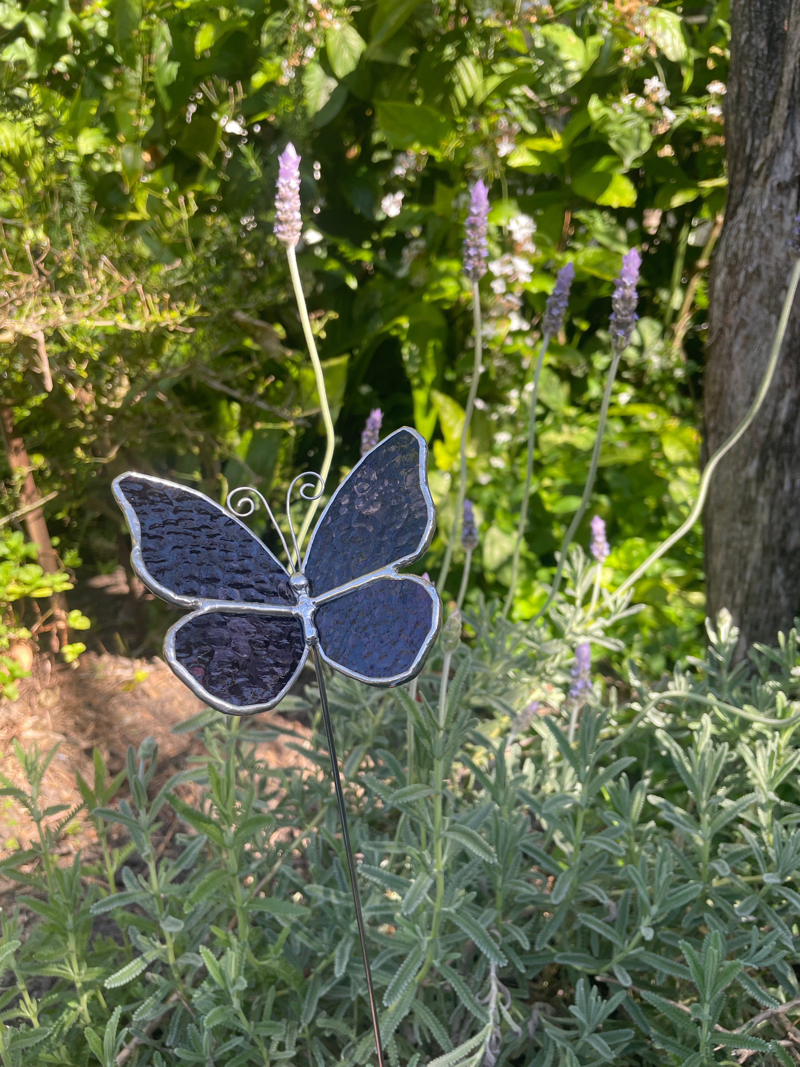 Butterfly Plant Stake - Purple