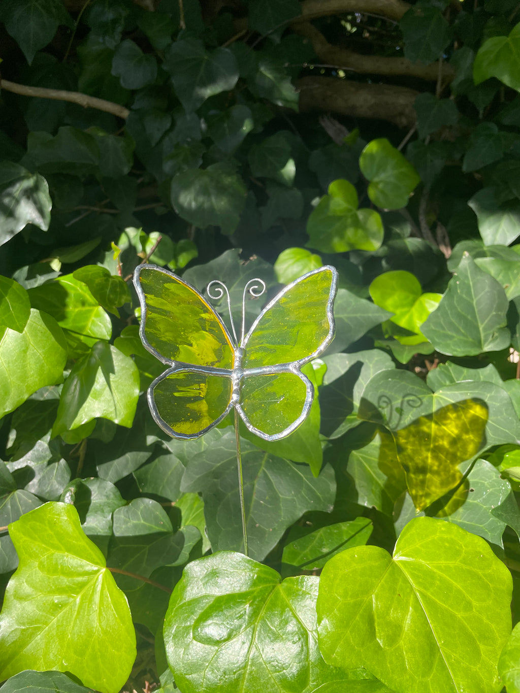 Butterfly Plant Stake - Yellow