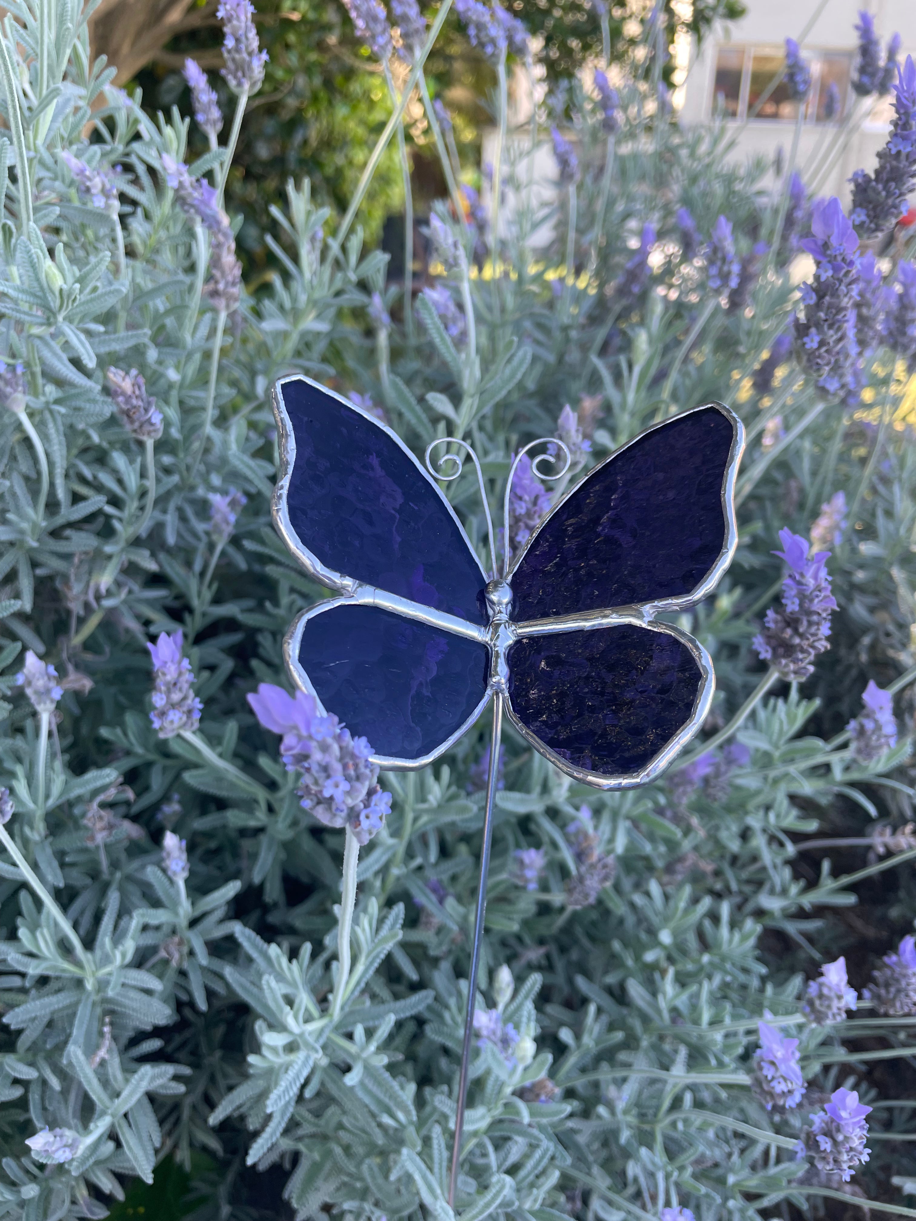 Butterfly Plant Stake - Purple