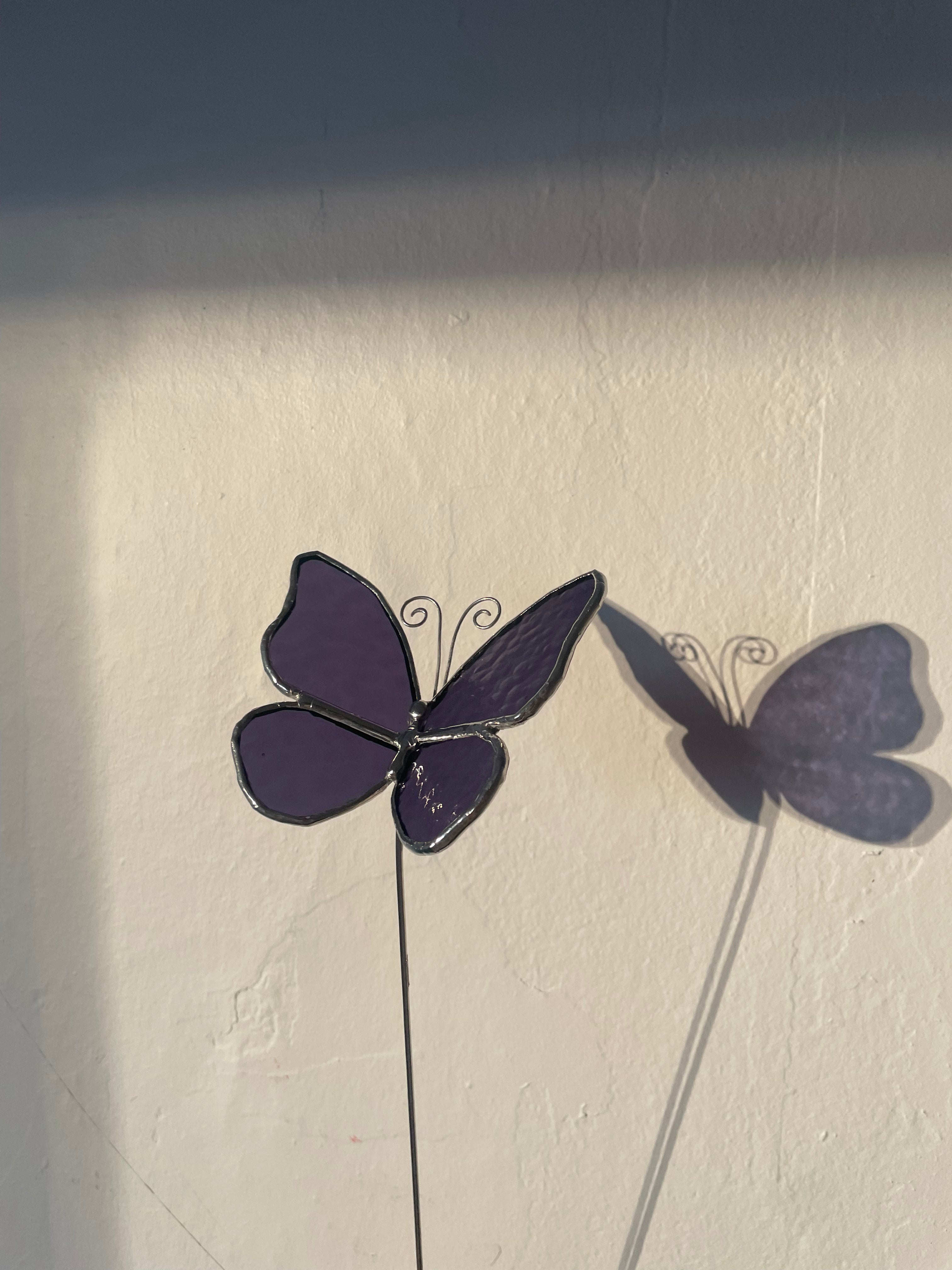 Butterfly Plant Stake - Purple