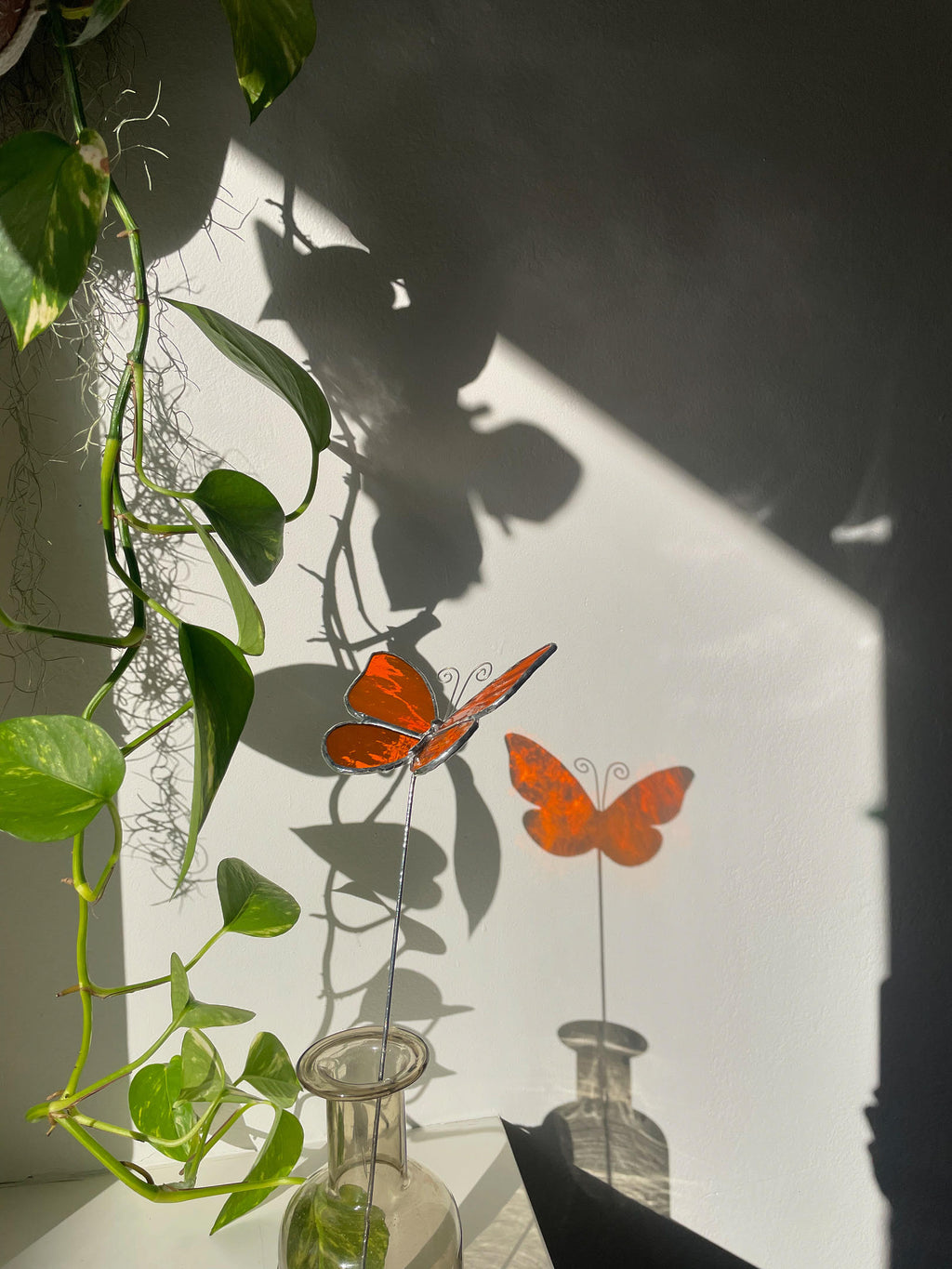 Butterfly Plant Stake - Orange